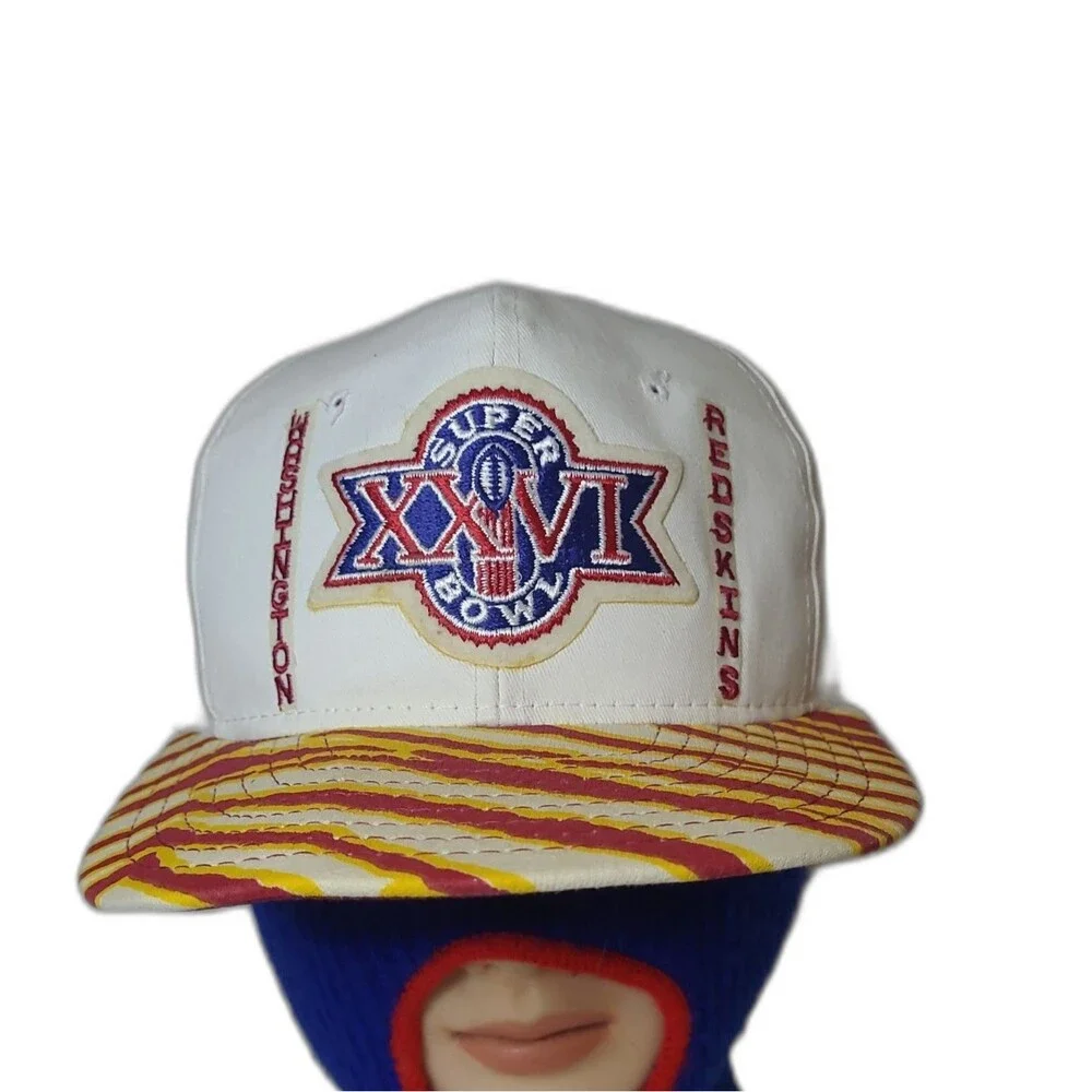 Vtg Zubaz Superbowl Washington Redskins Football Snapback Hat